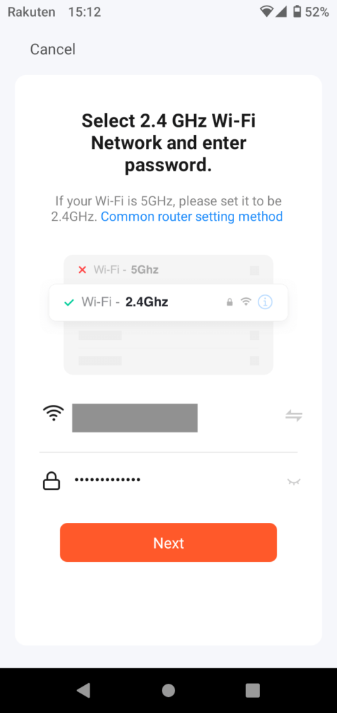Wi-Fi setting